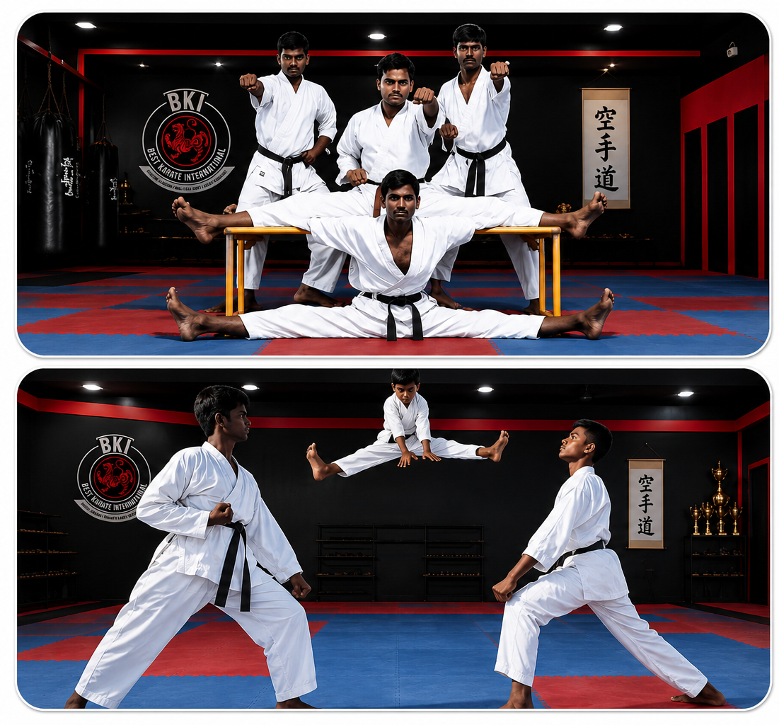 BKI Karate Academy Students - Pyramid Formation